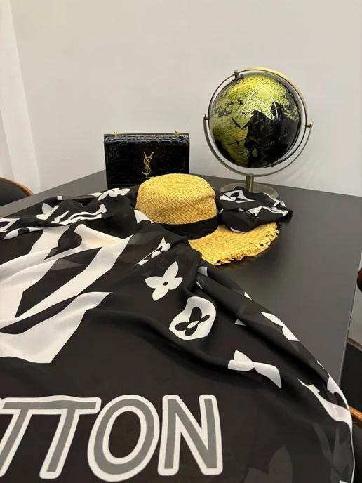 Парео Louis Vuitton, черный, фото 5
