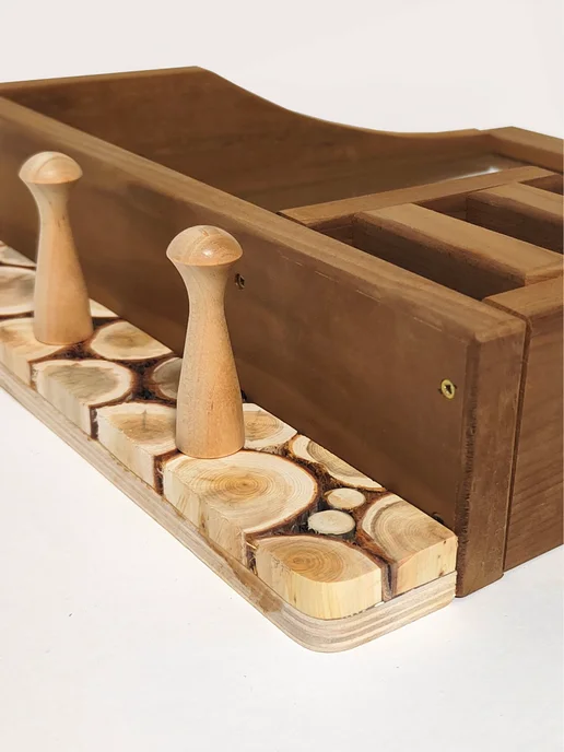 Люблю Баню Полка-вешалка из термолипы с зеркалом 45х38х8см, 45x38x8 см, фото 7