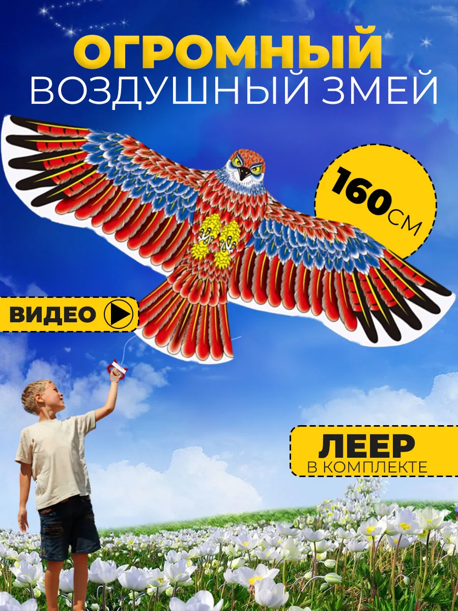 Воздушный Змей для ребенка большой Сокол