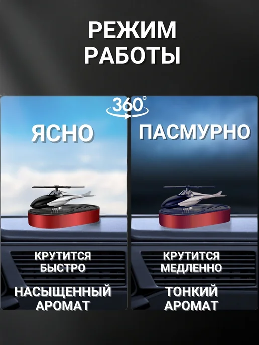FABRIK AUTO Ароматизатор в машину на панель Вертолет Ваниль, красный, фото 5