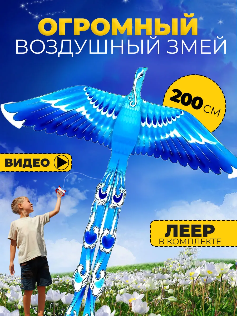 Воздушный Змей для ребенка большой