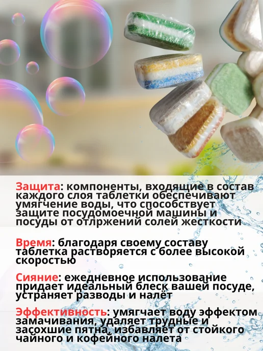 MIX TABS Таблетки для посудомоечных машин 100 штук, 25 шт, фото 3