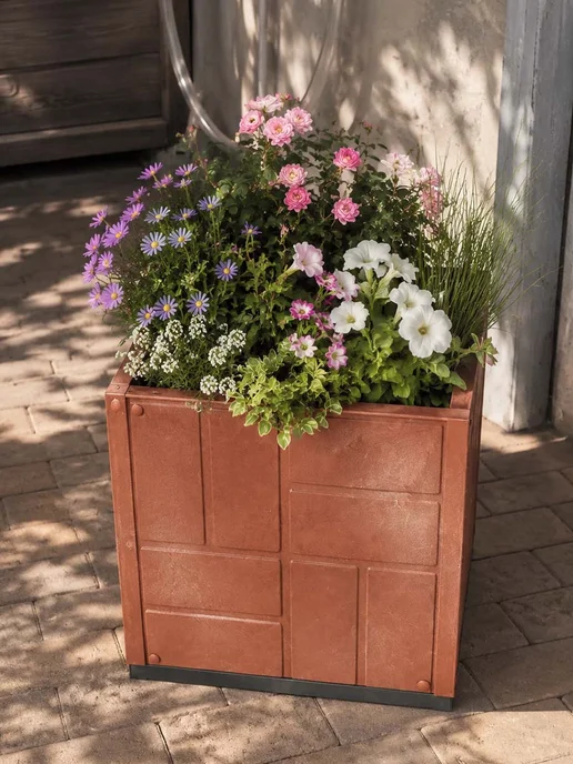 ДОМ да ЛАД Клумба садовая декоративная, 33 л, терракот, 35х35 см, 35x35 см, 33 л, фото 3