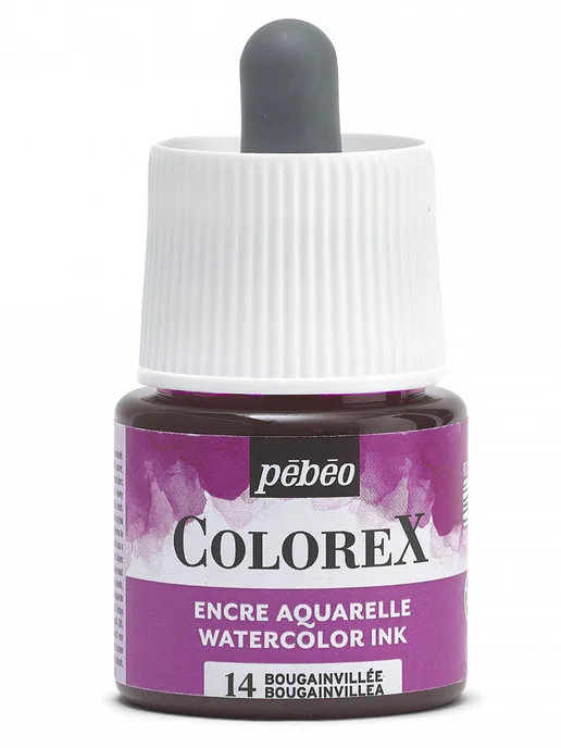 Pebeo Colorex акварельные чернила художественные 417014, черный, фото 2