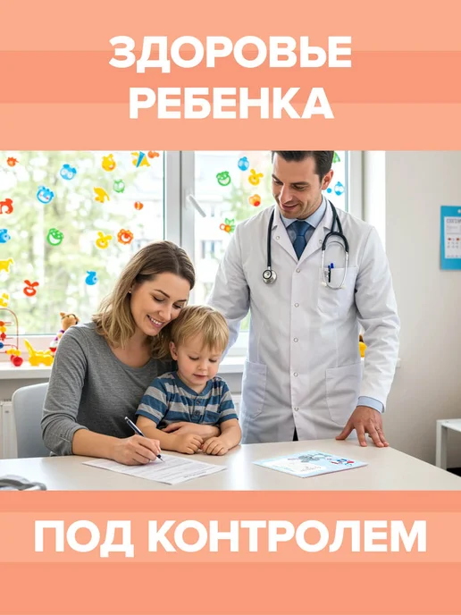 OfficeSpace Медицинская карта ребенка в садик ф. 026 у-2000, голубой, фото 4