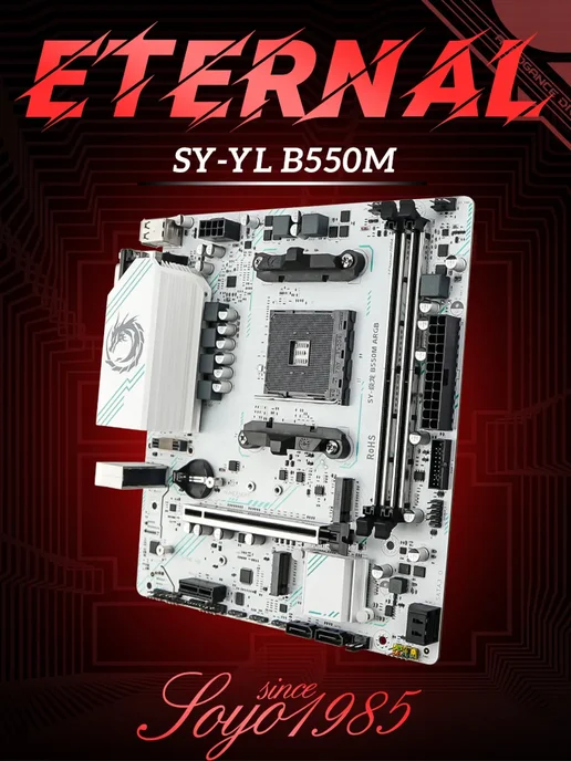 SOYO системная плата B550M AM4 DDR4 M-ATX M.2 NVME ARGB, вариант, фото 2