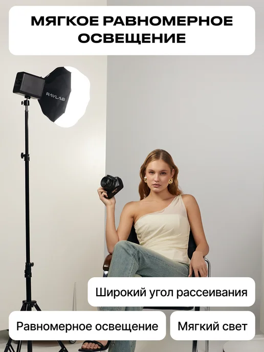 Raylab Софтбокс на видеосвет, чайнабоул сферический mini bowens, вариант, фото 8