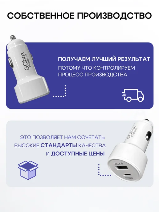 GQbox Зарядка в прикуриватель 20w для Iphone, 20 Вт, фото 7