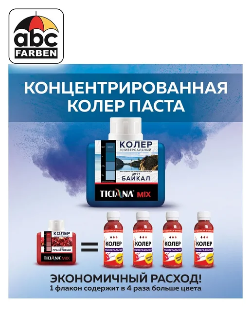 TICIANA Колер универсальный байкал 80мл ABC Farben, 80 мл, фото 2