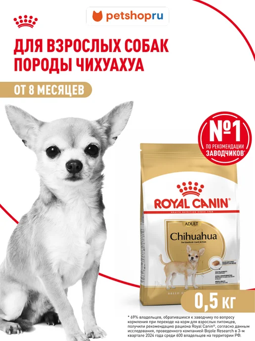 Сухой корм Royal canin Чихуахуа для собак, 0,5 кг