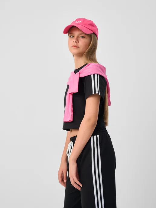 LACI KIDS Спортивный костюм для девочки c брюками палаццо, черный, фото 6