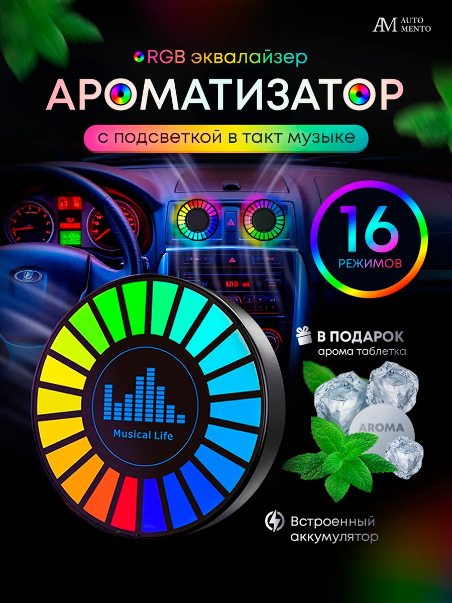 Ароматизатор для автомобиля с подсветкой