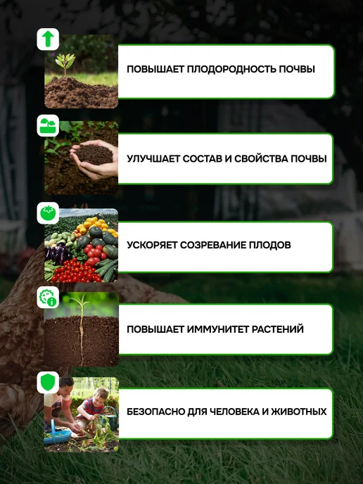 Садовита Куриный помет удобрение в гранулах, 2кг, 4 кг, фото 6