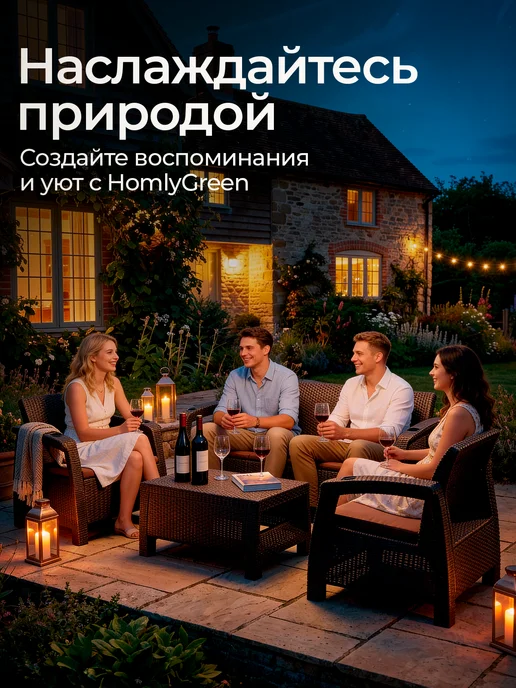 HomlyGreen Садовое кресло (без подушки), коричневый, фото 3