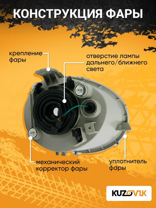 KUZOVIK Фары комплект для Дэу Матиз (2000-2015) механический, 2 шт, фото 6