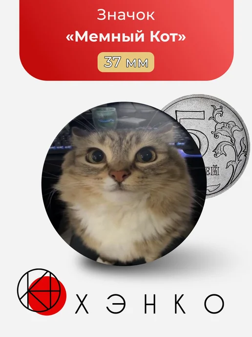 Кот Мем Значок