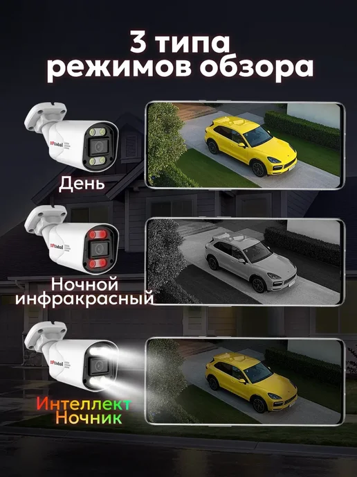 EXPGlobal Комплект видеонаблюдения уличный 6 IP камеры 5Мп POE, белый, фото 4