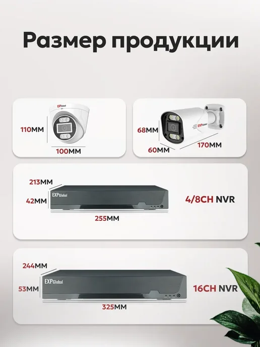 EXPGlobal Купольная камера видеонаблюдения IP Камера POE 8Мп, белый, фото 8