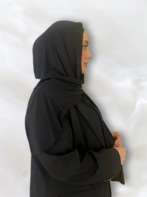 NELLI_STYLE Хиджаб готовый мусульманский шарф шейла, черный, фото 5