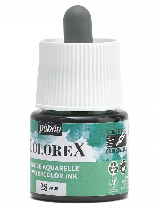 Pebeo Colorex акварельные чернила художественные 417028, черный, фото 6