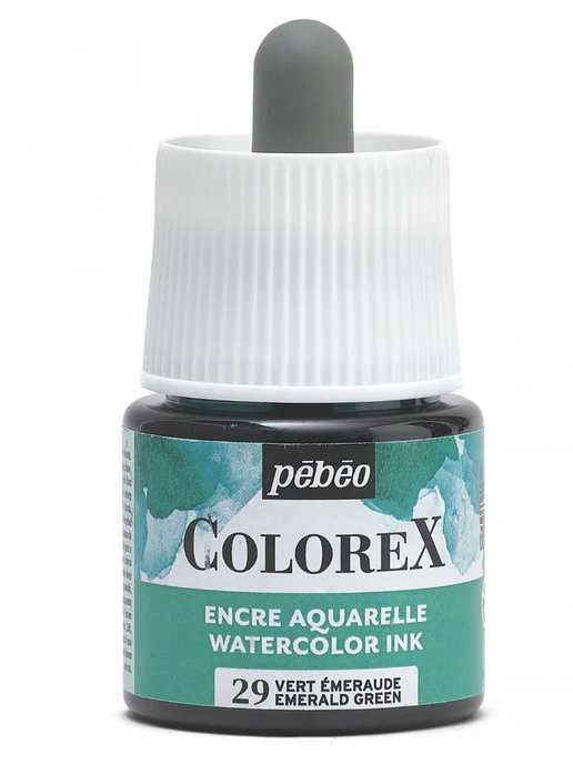 Pebeo Colorex акварельные чернила художественные 417029, черный, фото 3