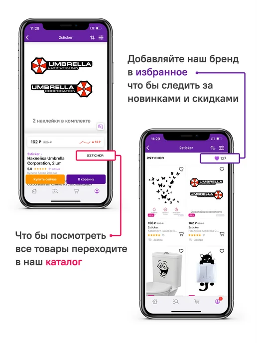 2stiсker Наклейка клякса на авто 5 шт, 5 шт, фото 5