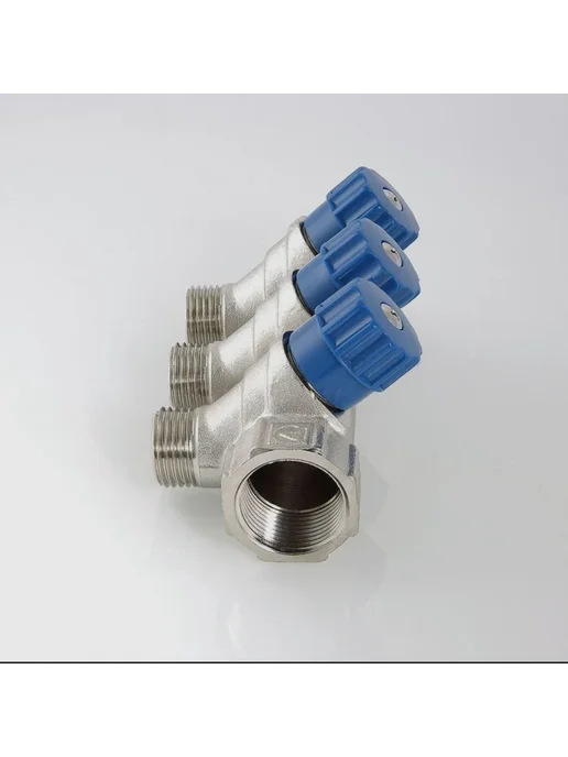 Valtec Коллектор с вентилями 1" х 1 2"-3 вых. НР 560 VT, серый, фото 2