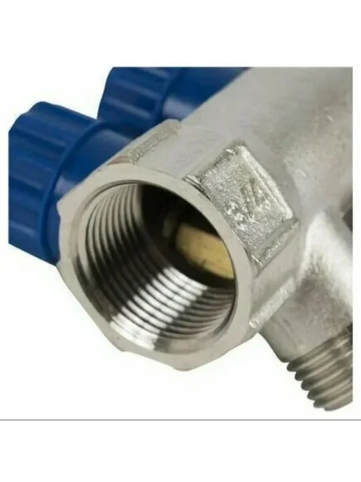 Valtec Коллектор с вентилями 1" х 1 2"-3 вых. НР 560 VT, серый, фото 3