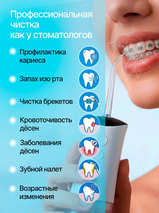 Medicopro Ирригатор для зубов портативный, белый, фото 8