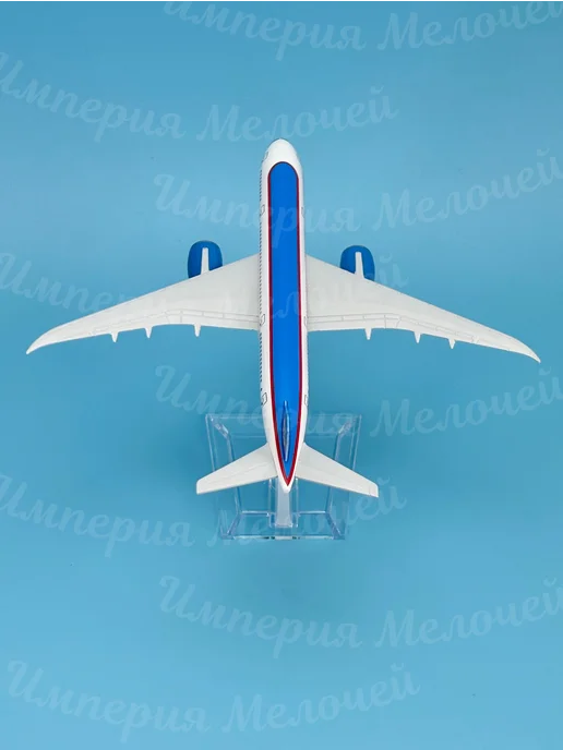 Металлический самолет Dream Liner 16 см, синий, фото 6