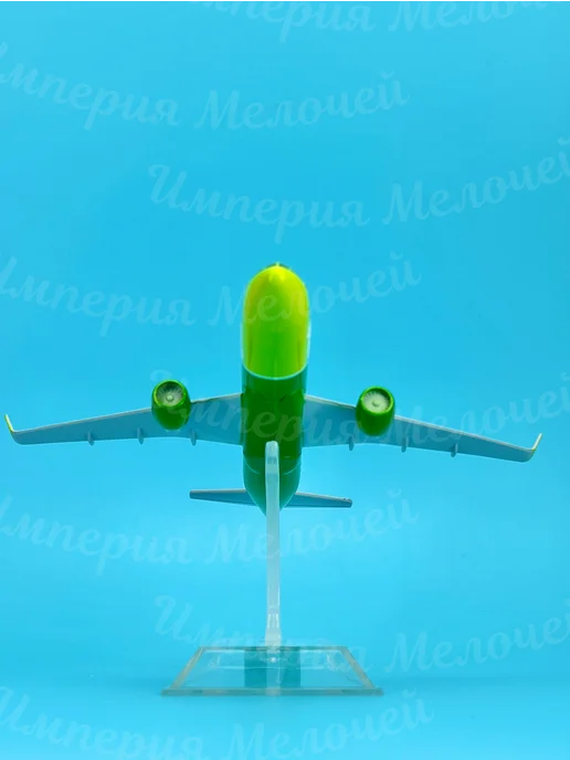 Металлический самолет Airbus A320 16 см, зеленый, фото 2