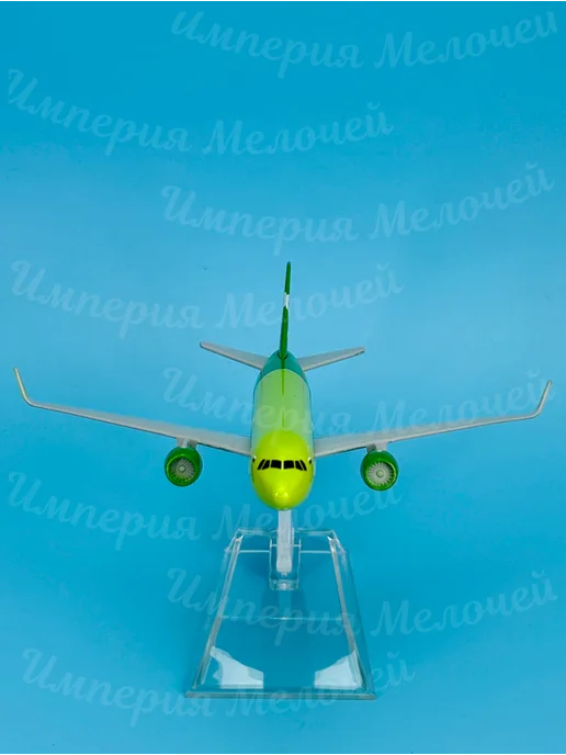 Металлический самолет Airbus A320 16 см, зеленый, фото 7