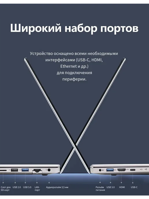 Cooyes Ноутбук для работы и учебы 15.6" N5095A 8 ГБ 256 ГБ M.2 SSD, 16 ГБ, 256 ГБ, фото 7