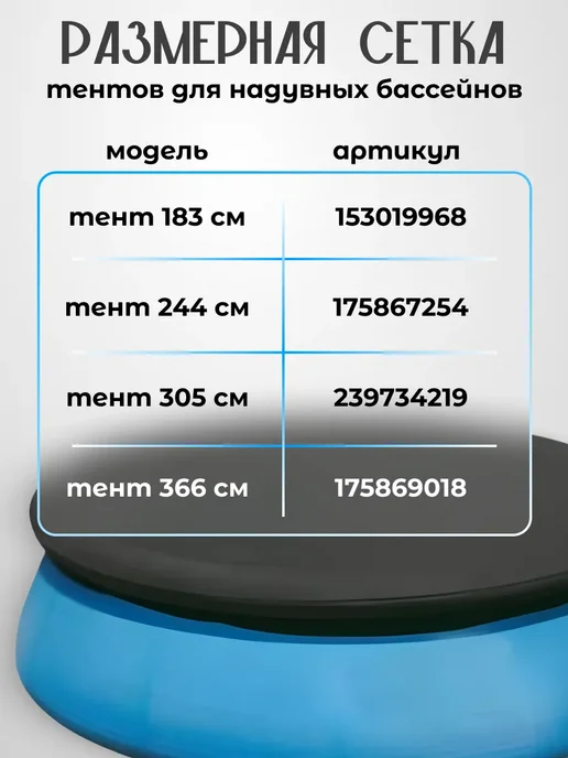 Люксад Тент для каркасного прямоугольного бассейна 300х200 см, 220x150 см, фото 8