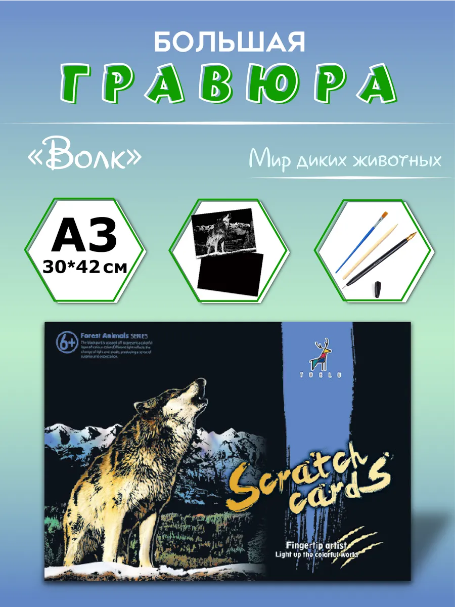 Большая цветная гравюра